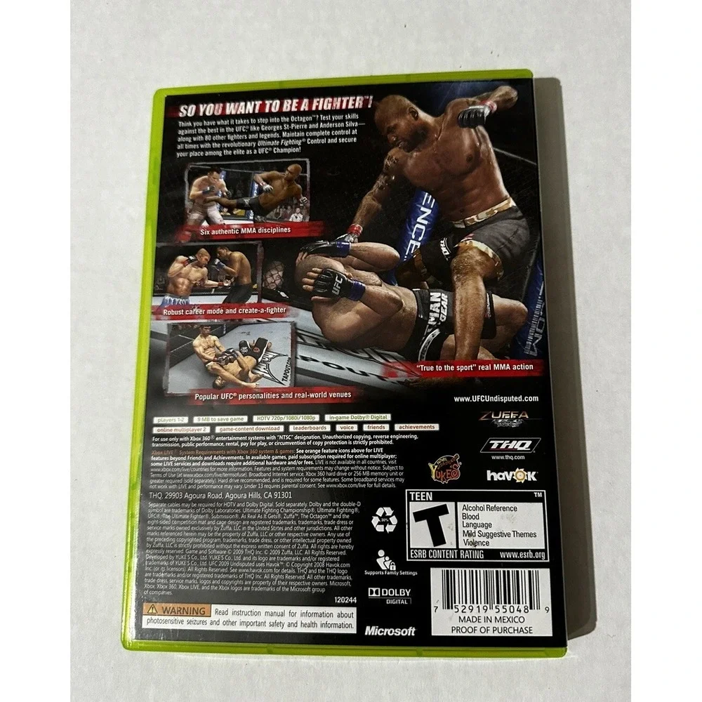 UFC Undisputed 2009 - Xbox‎ 360